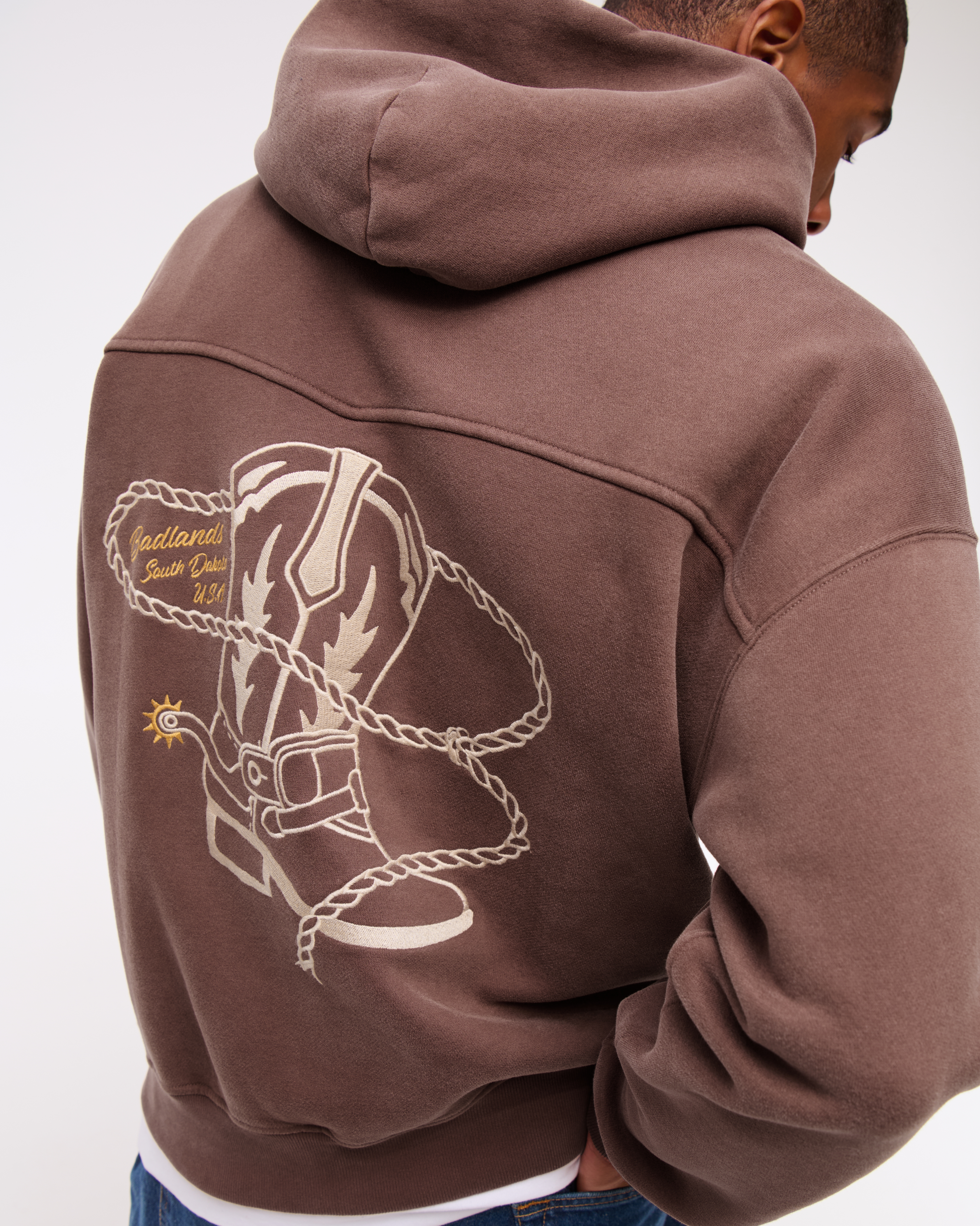 Мужские худи Abercrombie & Fitch Montana Rodeo Graphic Popover — фото 2
