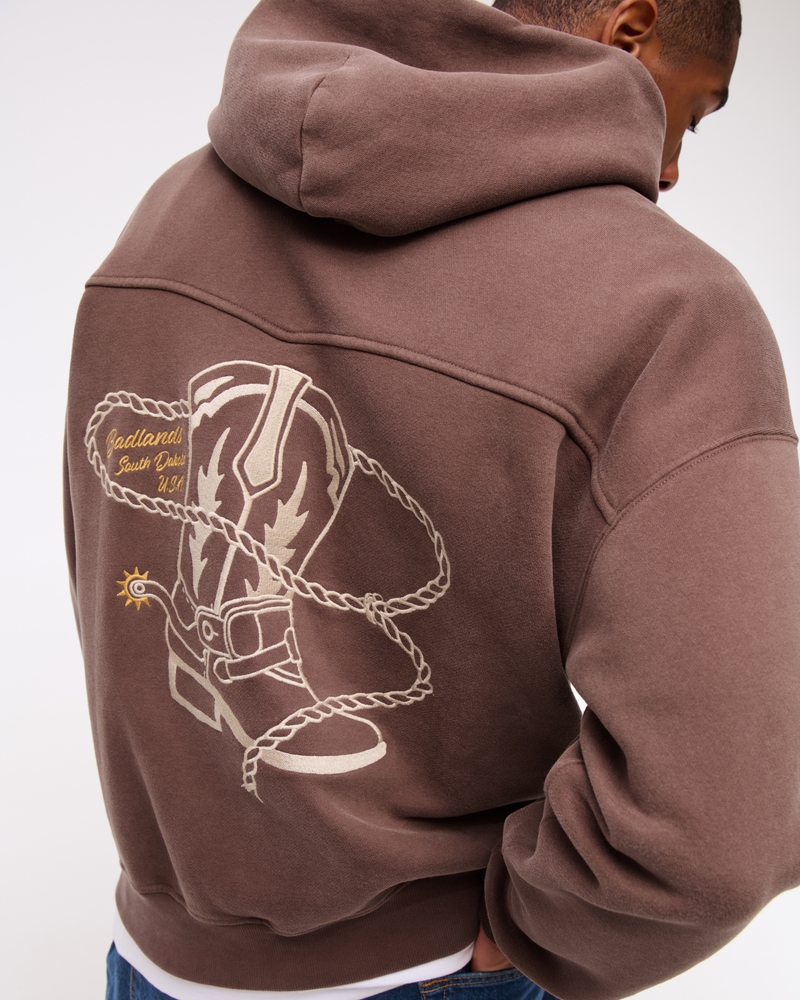 Western Graphic Popover Hoodie