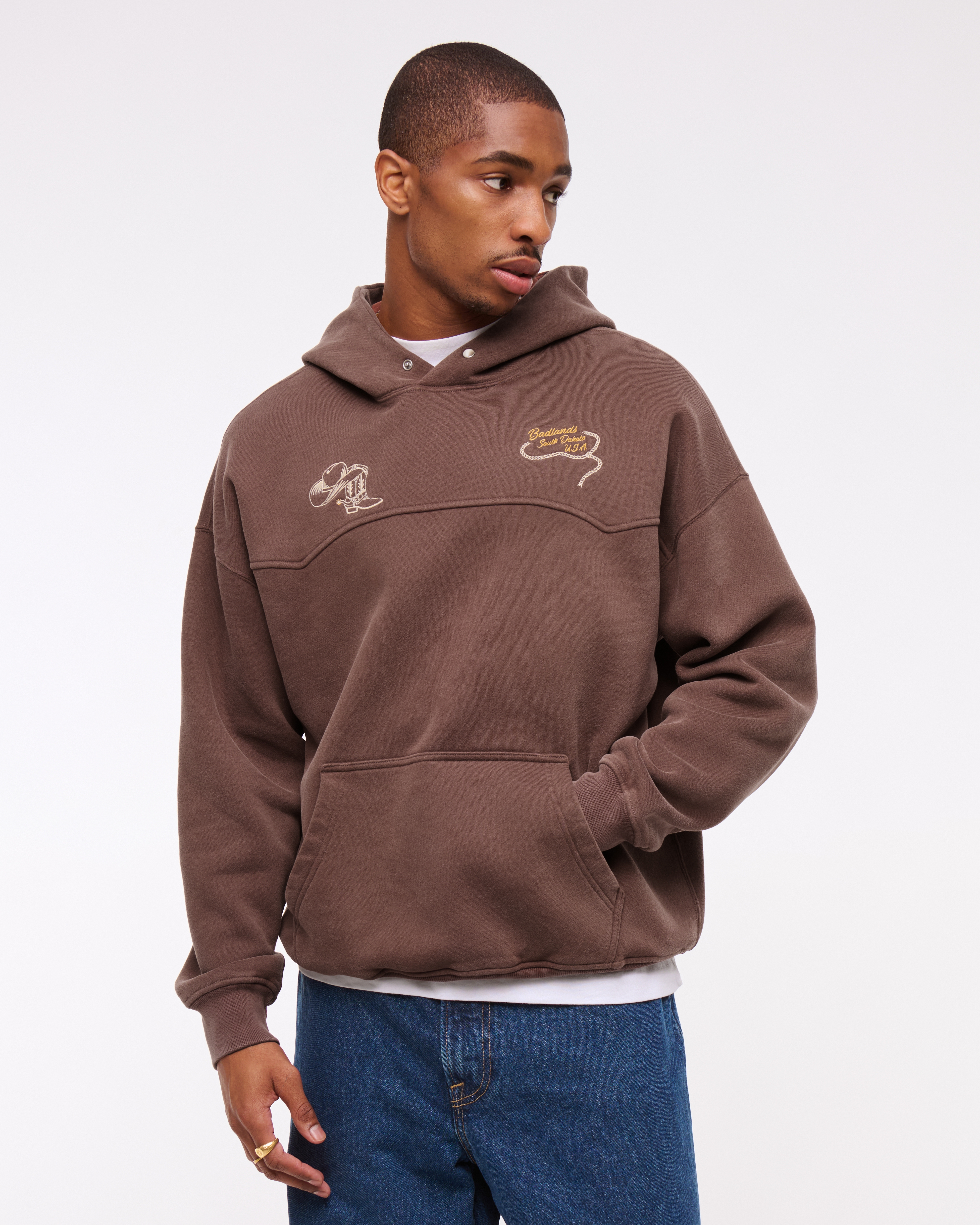 Мужские худи Abercrombie & Fitch Montana Rodeo Graphic Popover — фото 3