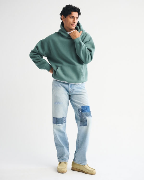 Essential Popover Hoodie, Deep Sage view 2