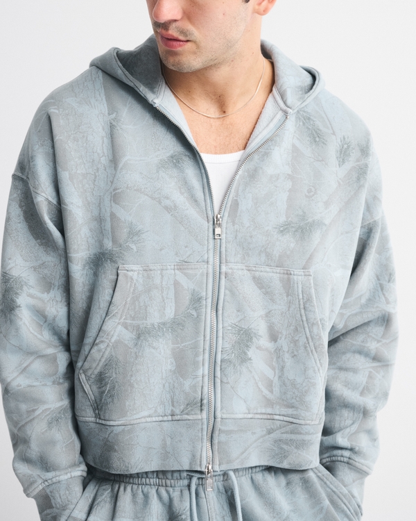 Essential Cropped Full-Zip Hoodie