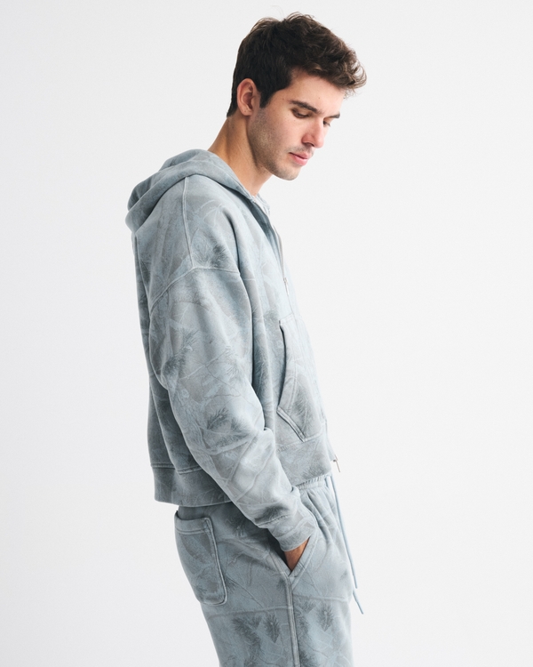 Essential Cropped Full-Zip Hoodie
