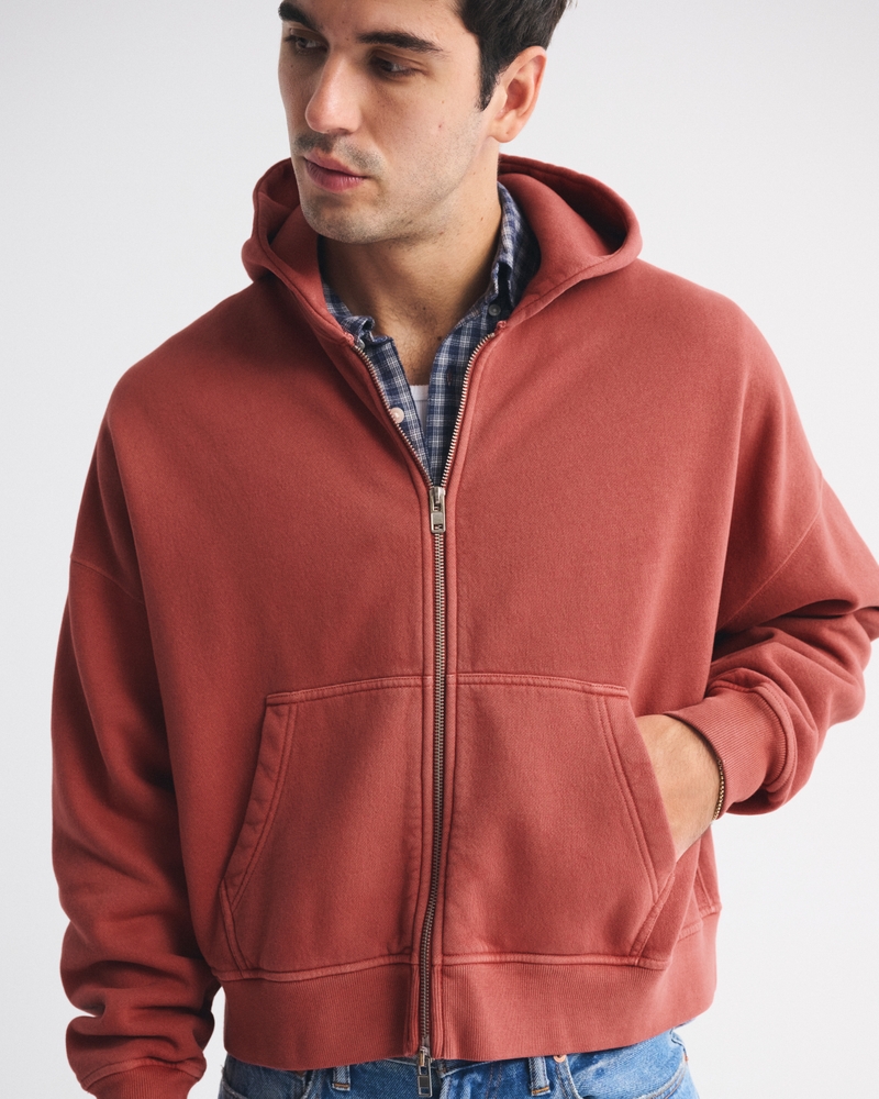 Essential Cropped Full-Zip Hoodie - thumbnail 10