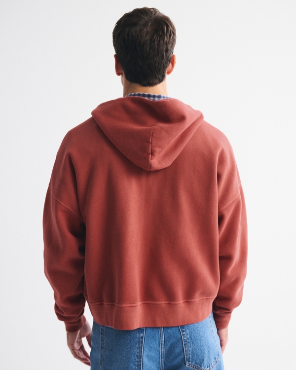 Essential Cropped Full-Zip Hoodie
