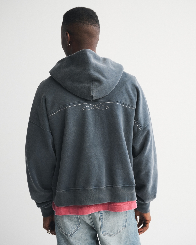 Essential Cropped Full-Zip Hoodie - thumbnail 4