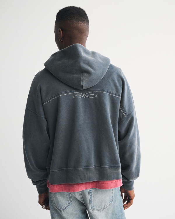 Cropped Essential Full-Zip Hoodie