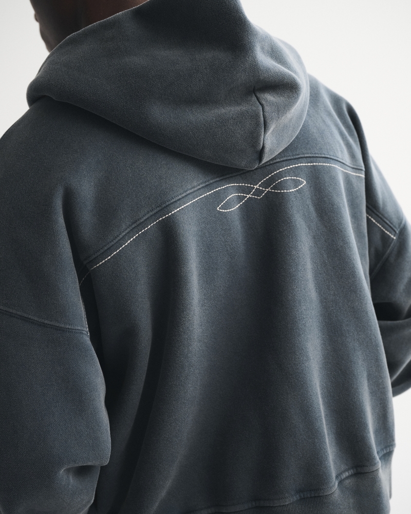 Essential Cropped Full-Zip Hoodie - thumbnail 6