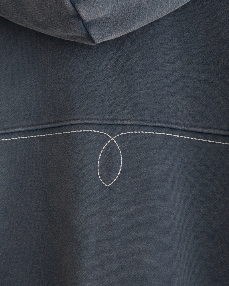 Cropped Essential Full-Zip Hoodie