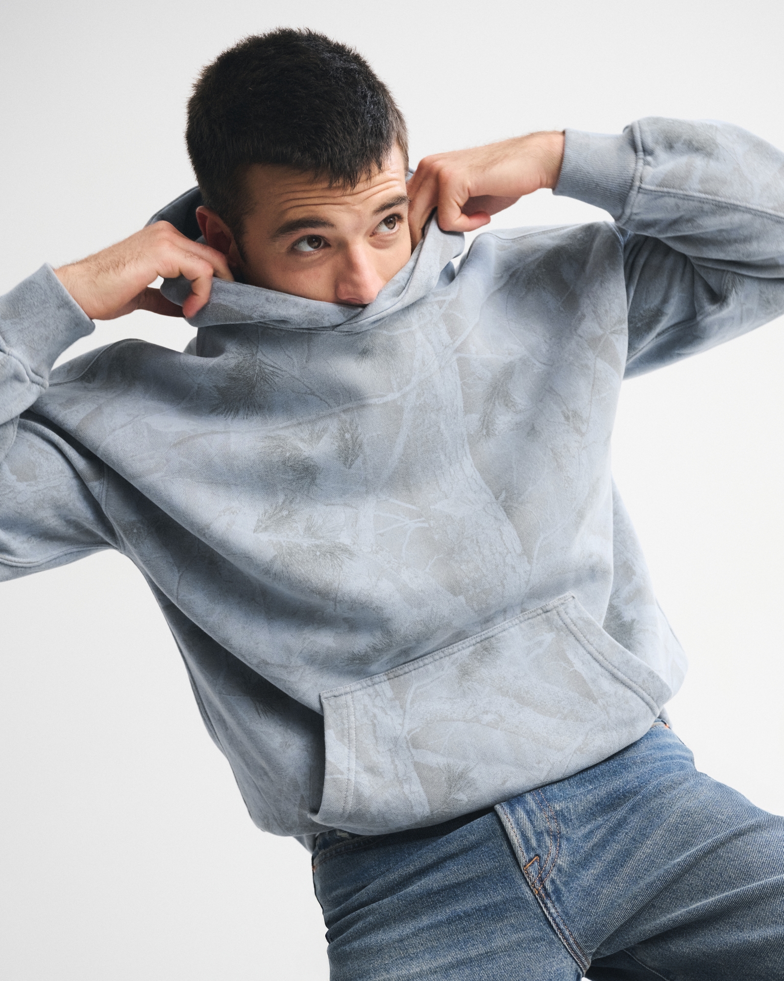 Essential Popover Camo Hoodie