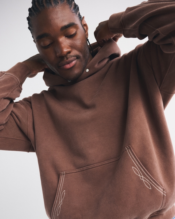 Essential Popover Embroidered Hoodie