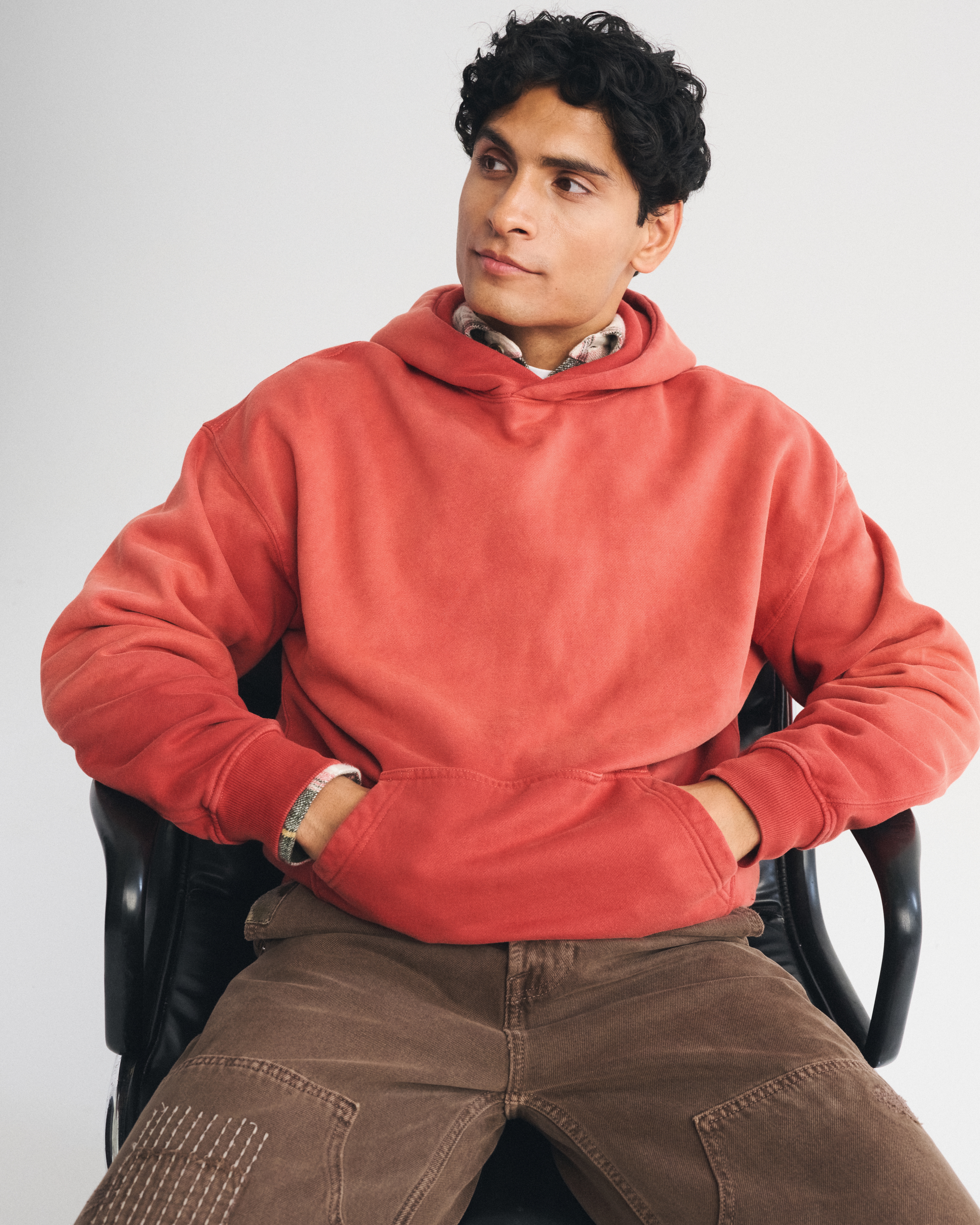 Abercrombie & Fitch Essential Popover Hoodie In Brown