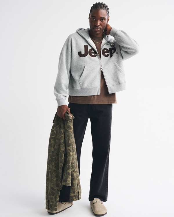 Jeep Cropped Full-Zip Hoodie