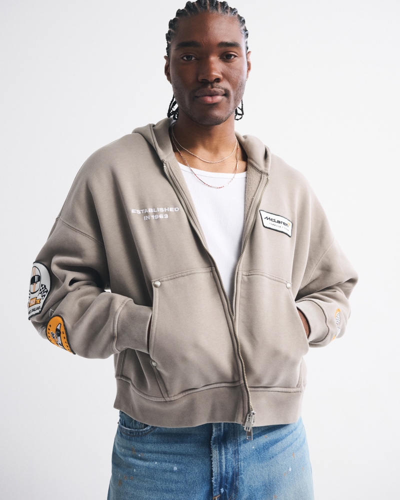 McLaren Cropped Full-Zip Hoodie