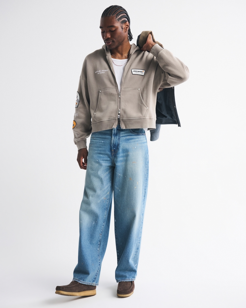 McLaren Cropped Full-Zip Hoodie
