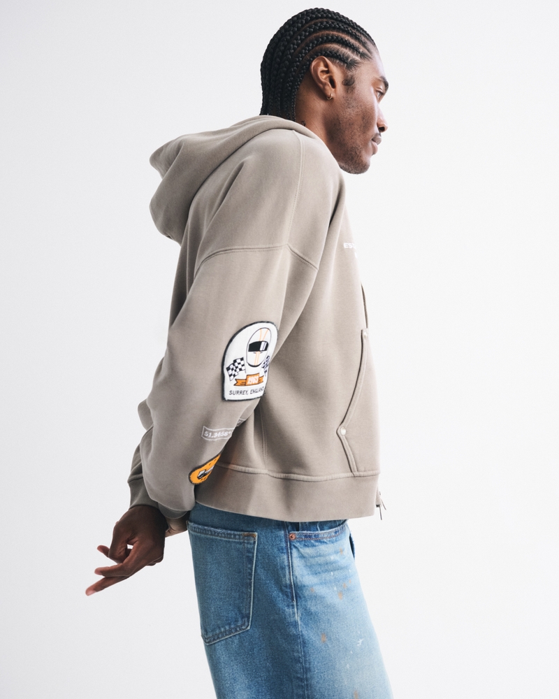 McLaren Cropped Full-Zip Hoodie