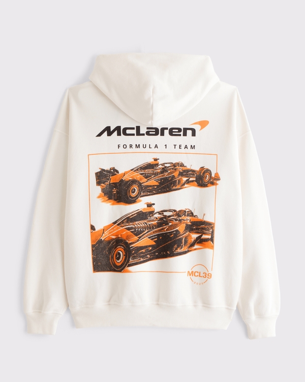 Hoodie zum Überziehen mit McLaren-Grafik, Creme view 1