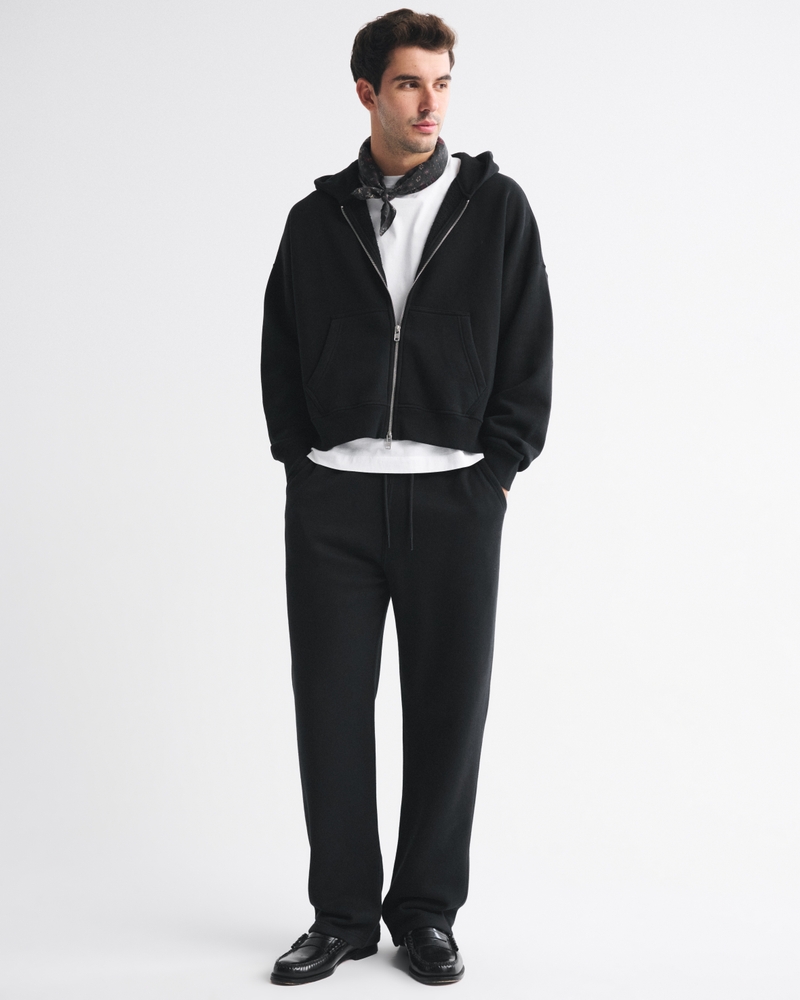 Essential Cropped Full-Zip Hoodie