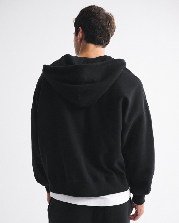 Cropped Essential Full-Zip Hoodie