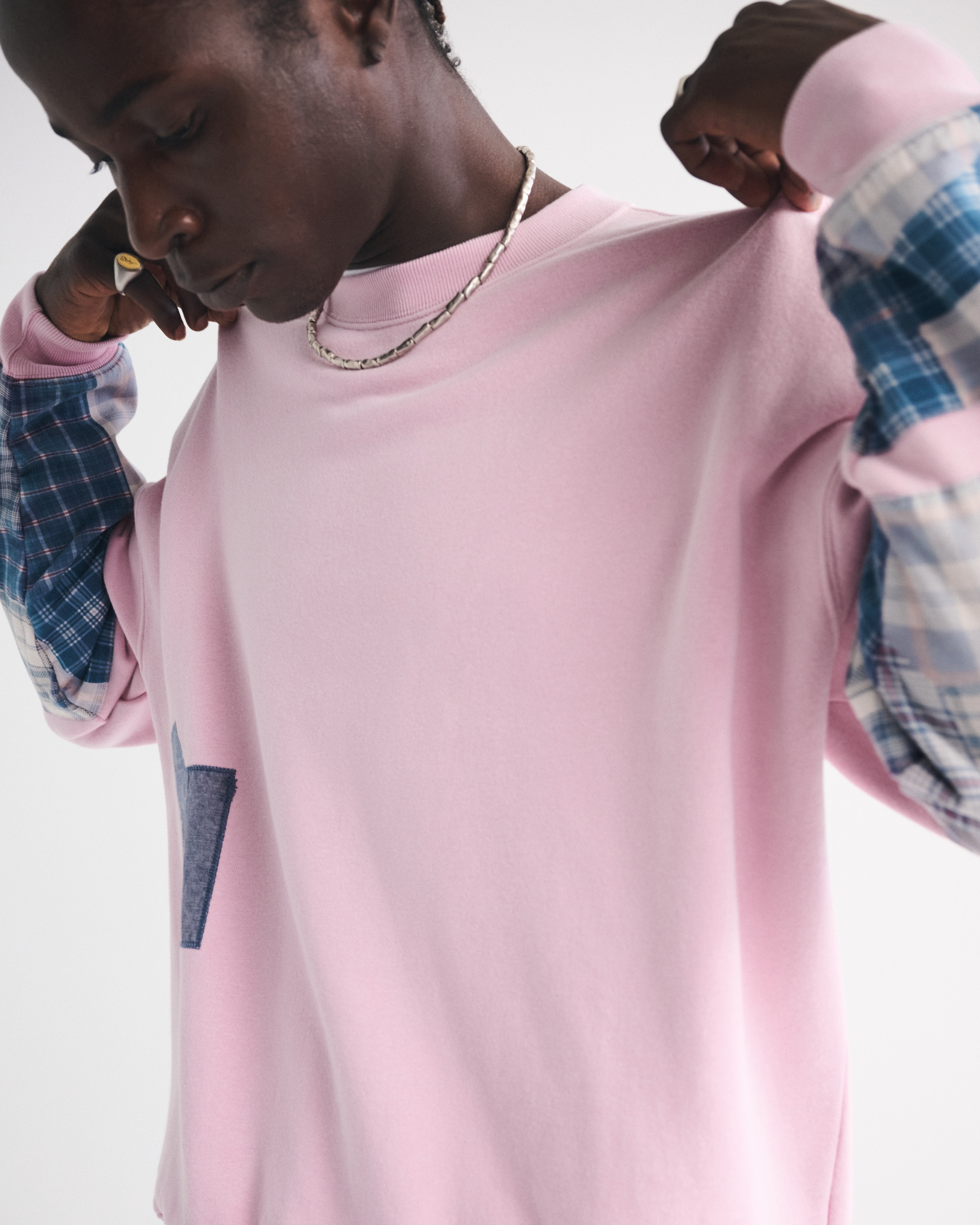 Abercrombie & Fitch Essential Crew Sweatshirt In Pink