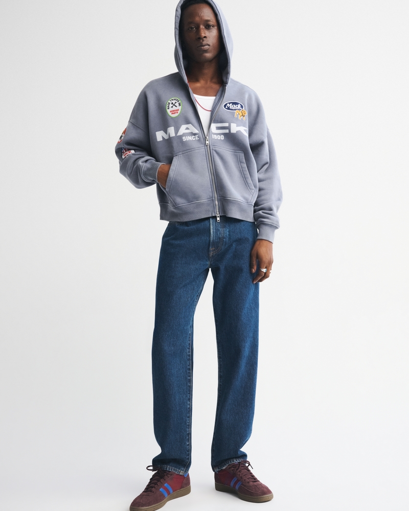 Mack Truck Cropped Full-Zip Hoodie