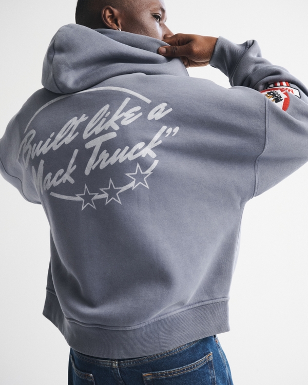 Mack Truck Cropped Full-Zip Hoodie