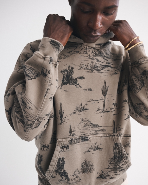 Essential Popover Hoodie, Gray Brown view 1