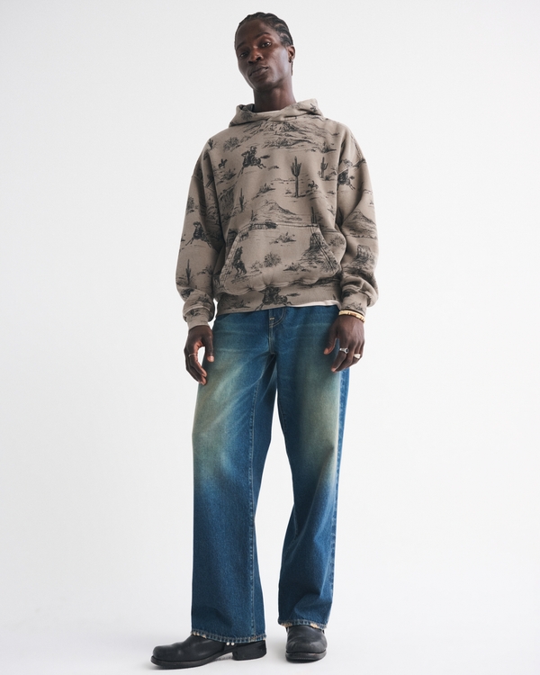 Essential Popover Hoodie, Gray Brown view 2