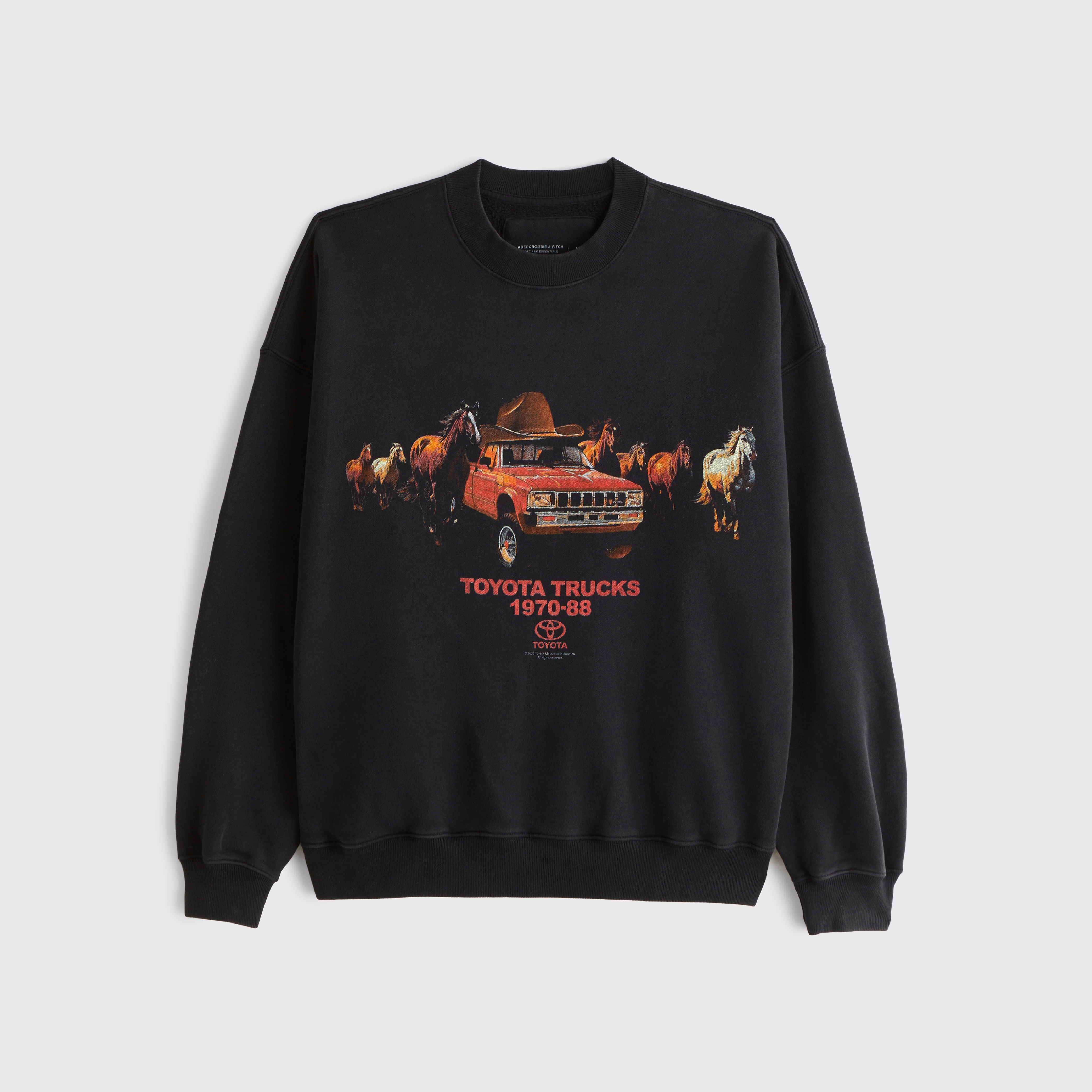 Abercrombie & Fitch Toyota Graphic Crew Sweatshirt In Black