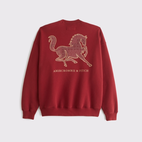 Мужские худи Abercrombie & Fitch Lunar New Year Logo Crew Sweatshirt