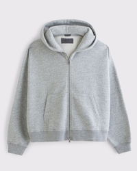 Cropped Essential Full-Zip Hoodie