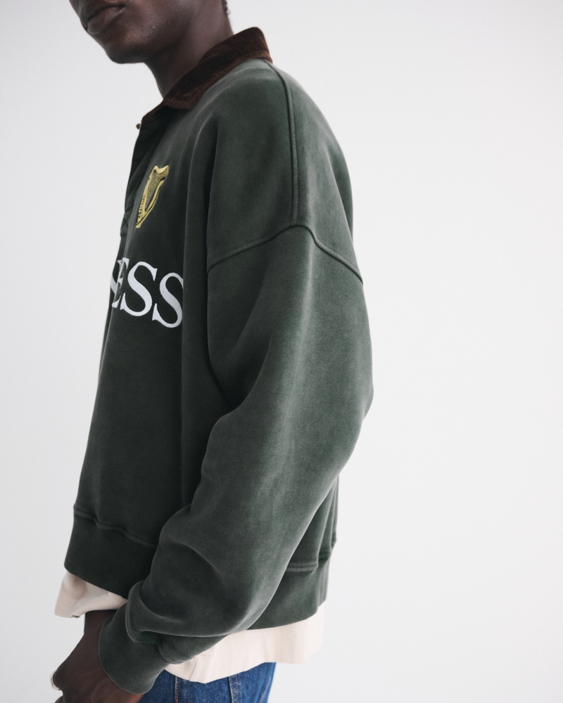 Cropped Guinness Rugby Polo Sweatshirt