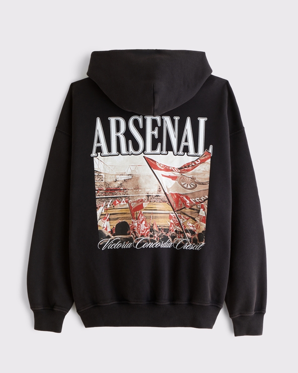 Felpa popover con stampa Arsenal FC, Nero view 1