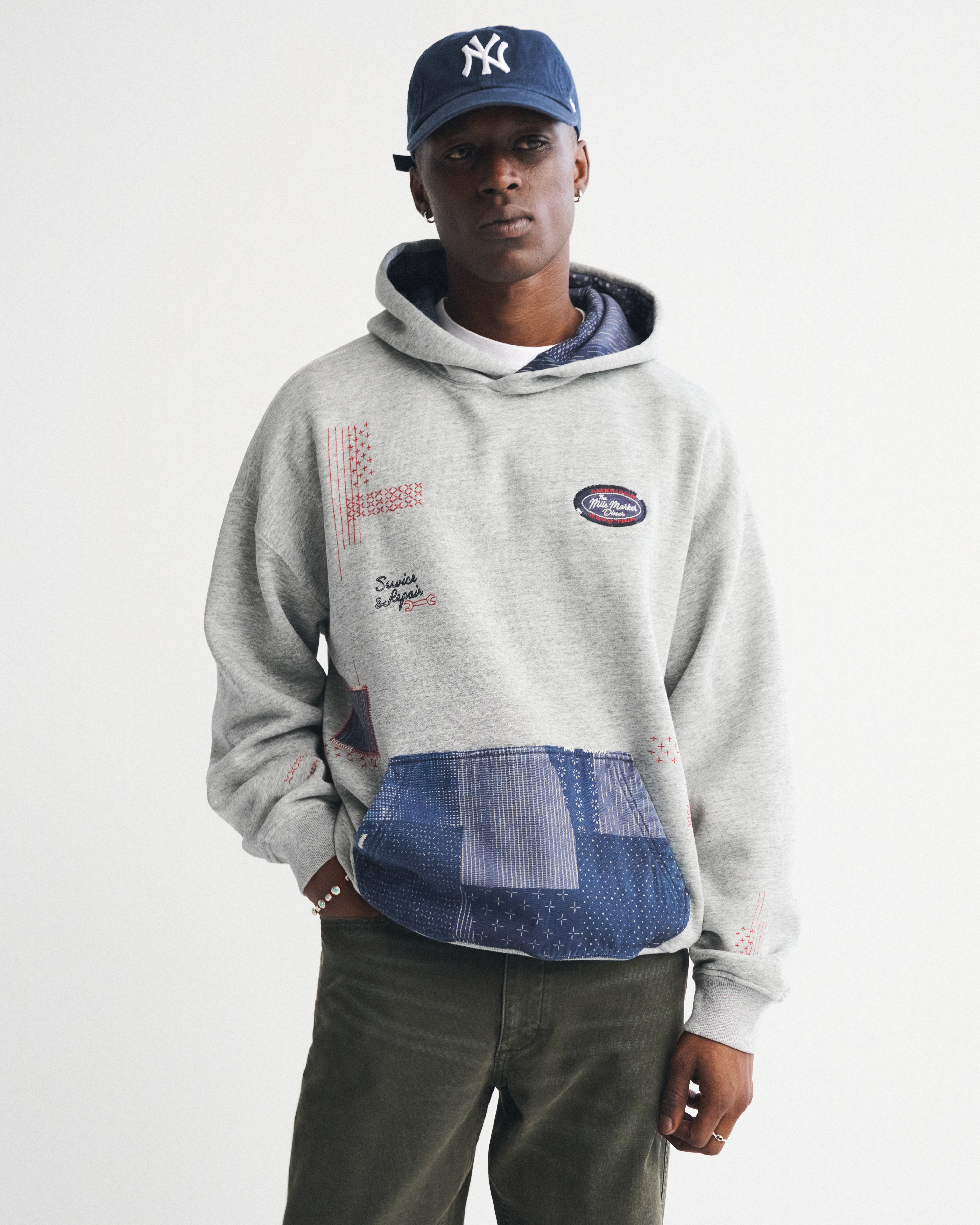 Abercrombie & Fitch Essential Popover Hoodie In Gray