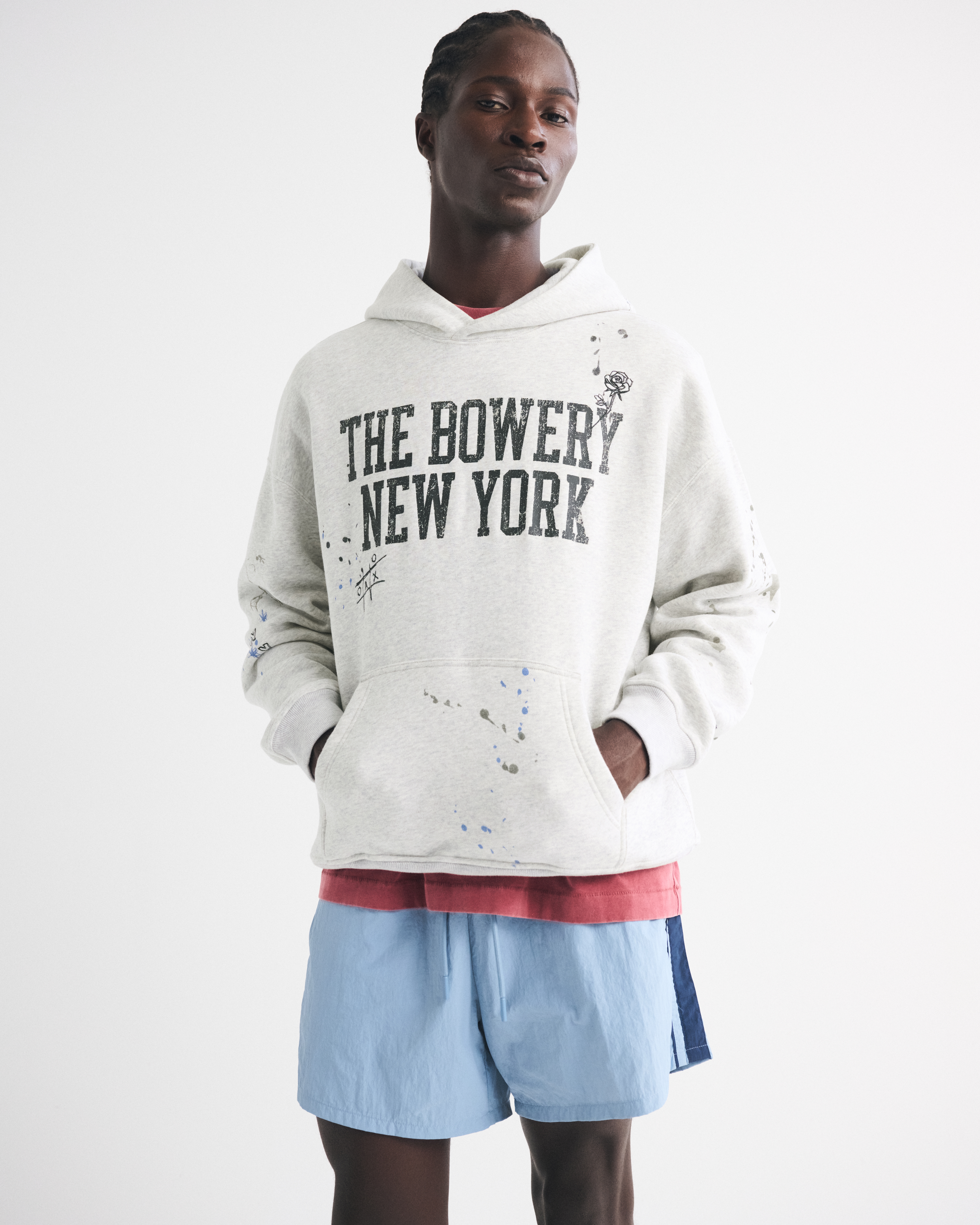 Abercrombie & Fitch Essential Popover Hoodie In Gray