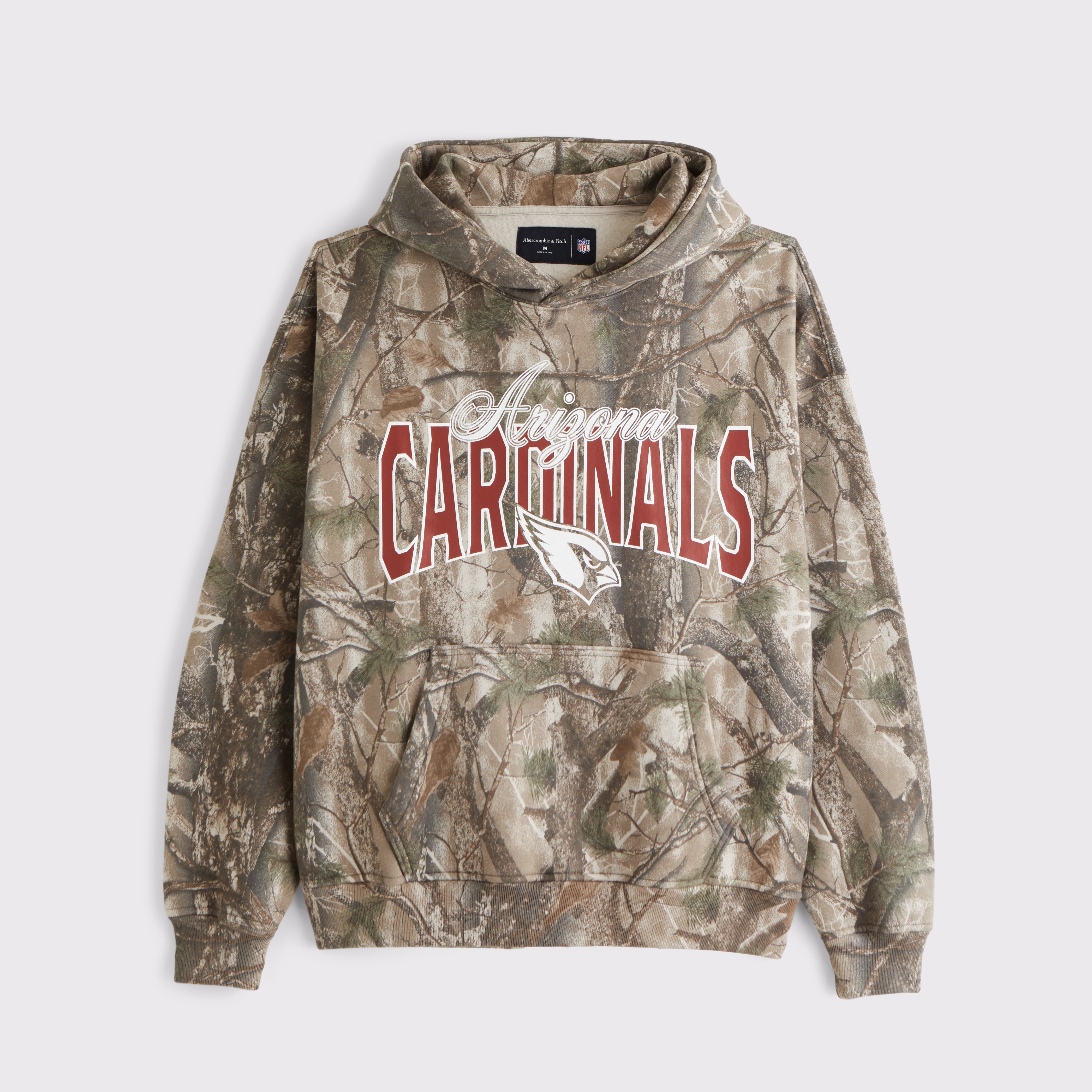Abercrombie & Fitch Arizona Cardinals Graphic Popover Hoodie In Brown