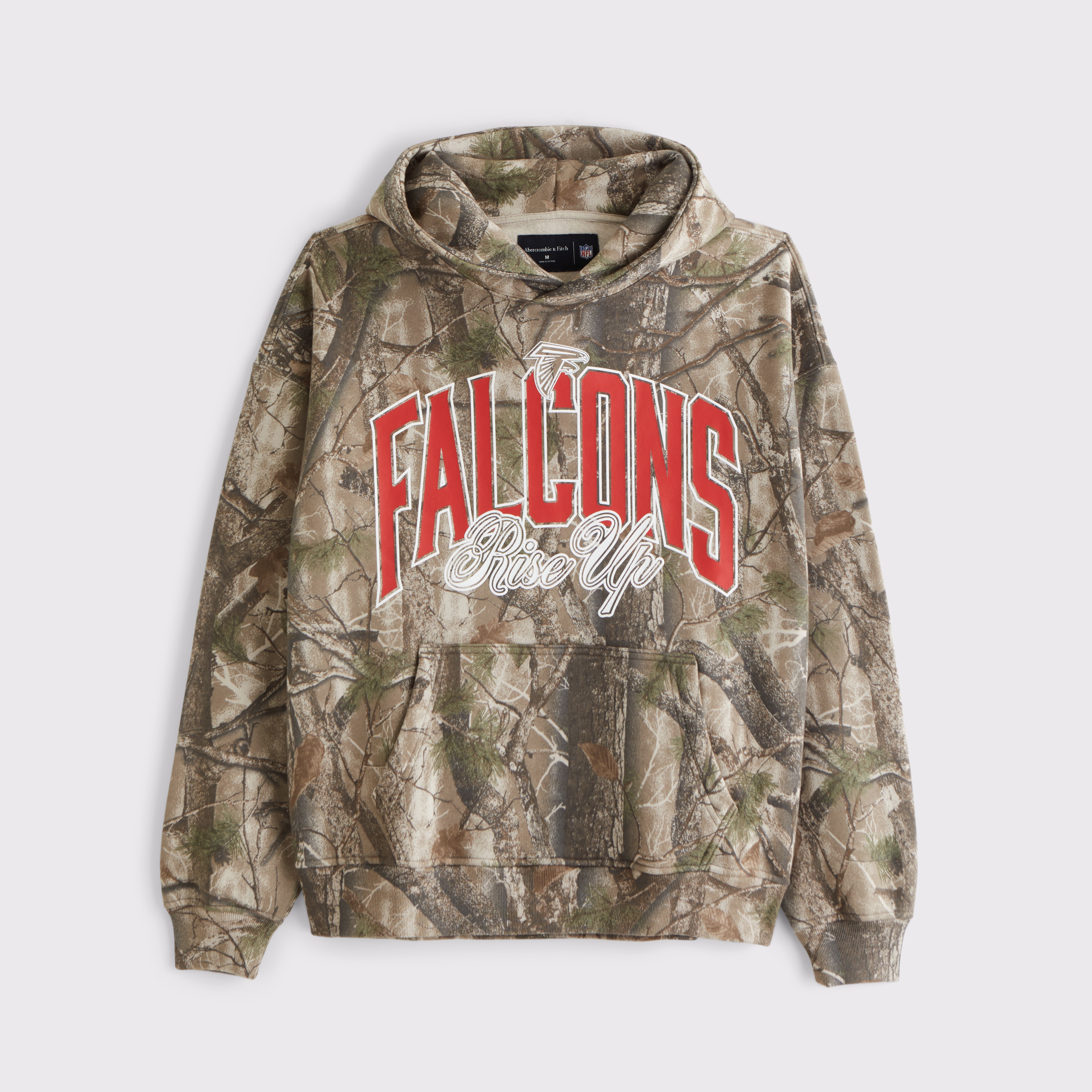 Abercrombie & Fitch Atlanta Falcons Graphic Popover Hoodie In Brown