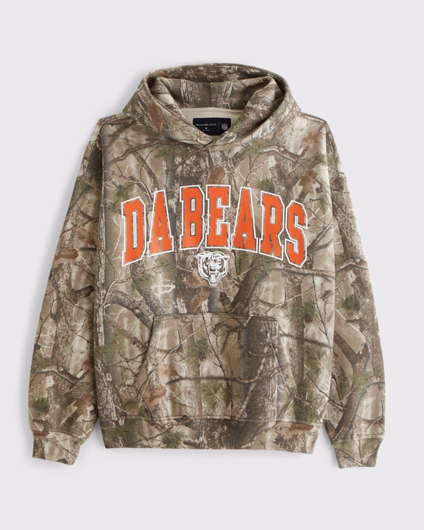 Chicago Bears Graphic Popover Hoodie, Camo-bears view 1