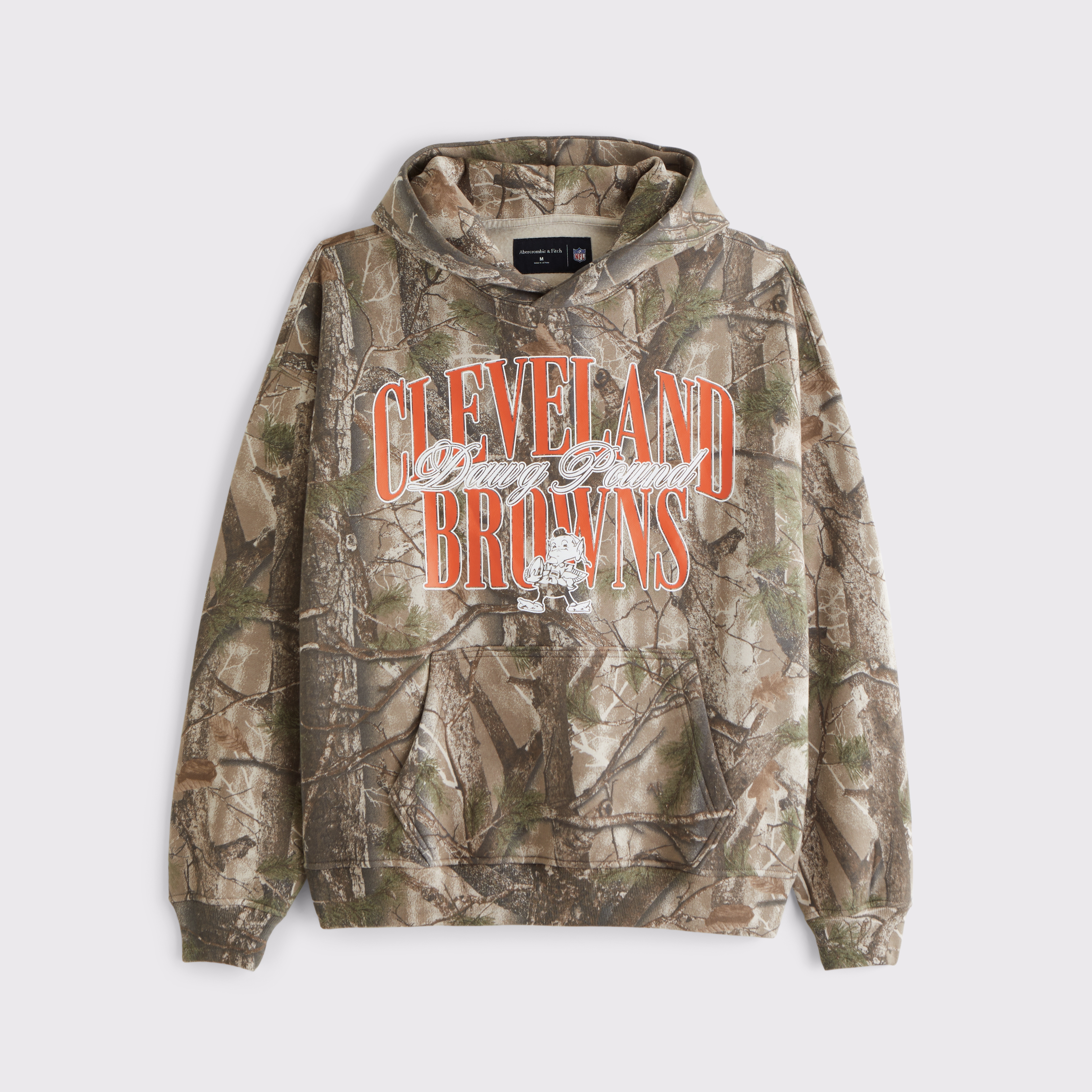 Abercrombie & Fitch Cleveland Browns Graphic Popover Hoodie In Multi