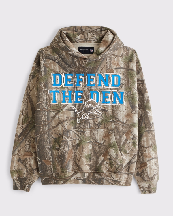 Detroit Lions Graphic Popover Hoodie, Camo-lions view 1