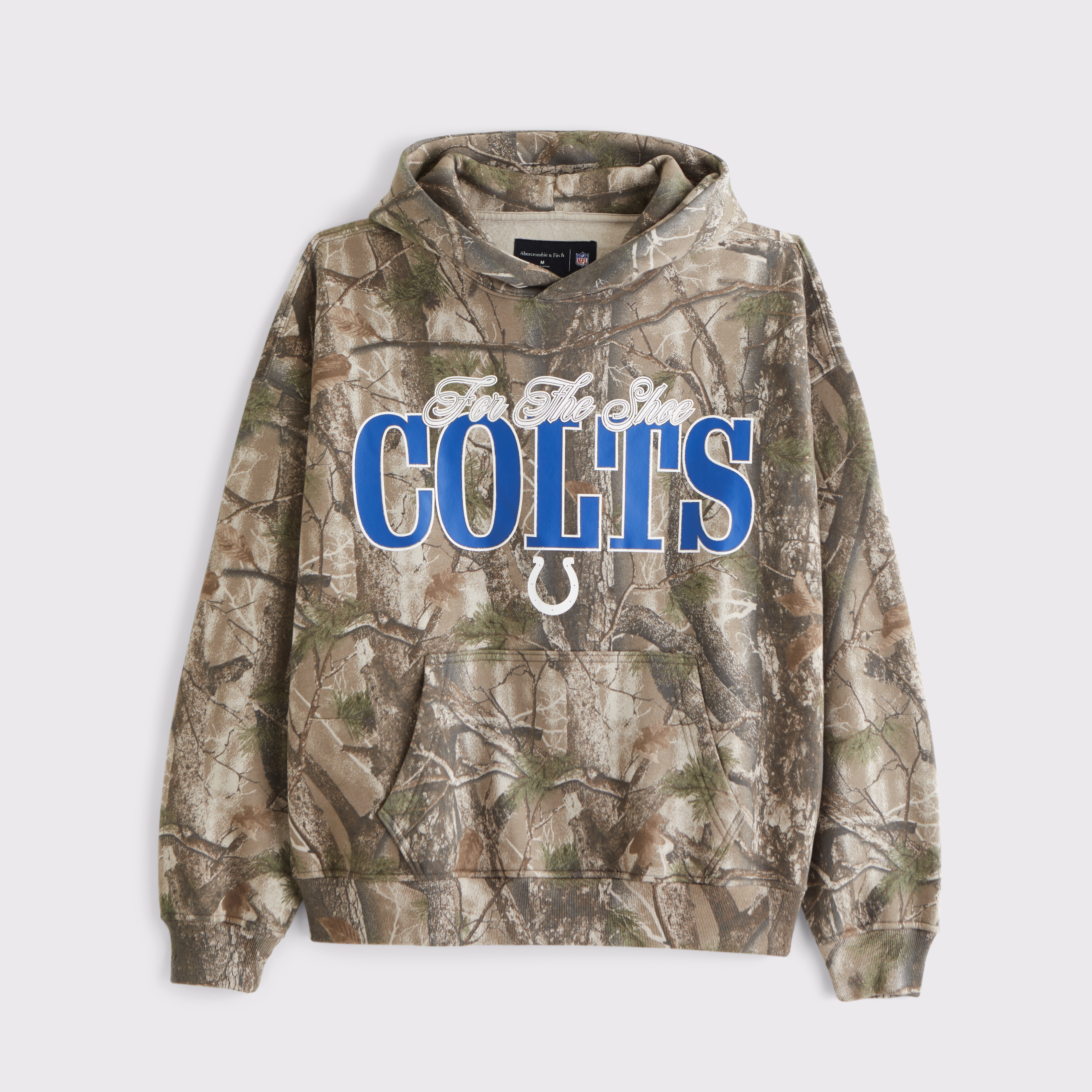 Abercrombie & Fitch Indianapolis Colts Graphic Popover Hoodie In White