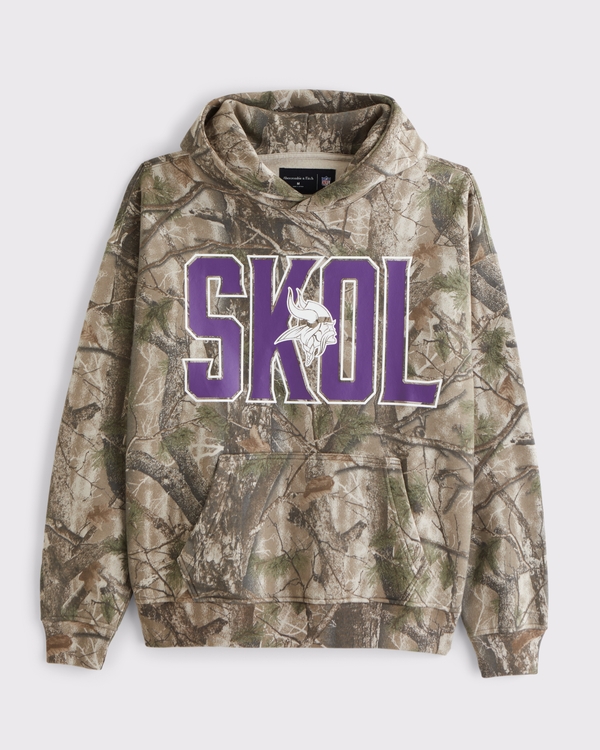 Minnesota Vikings Graphic Popover Hoodie, Camo-vikings view 1