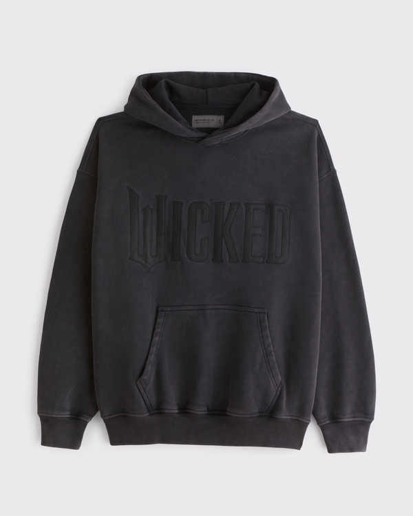 Wicked Graphic Popover Hoodie, Black Pattern view 1