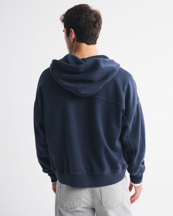 Essential Cropped Full-Zip Hoodie