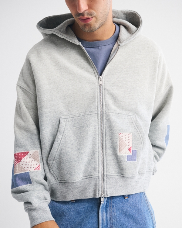 Essential Cropped Full-Zip Hoodie