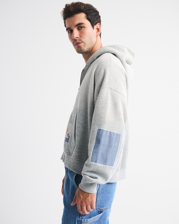 Essential Cropped Full-Zip Hoodie