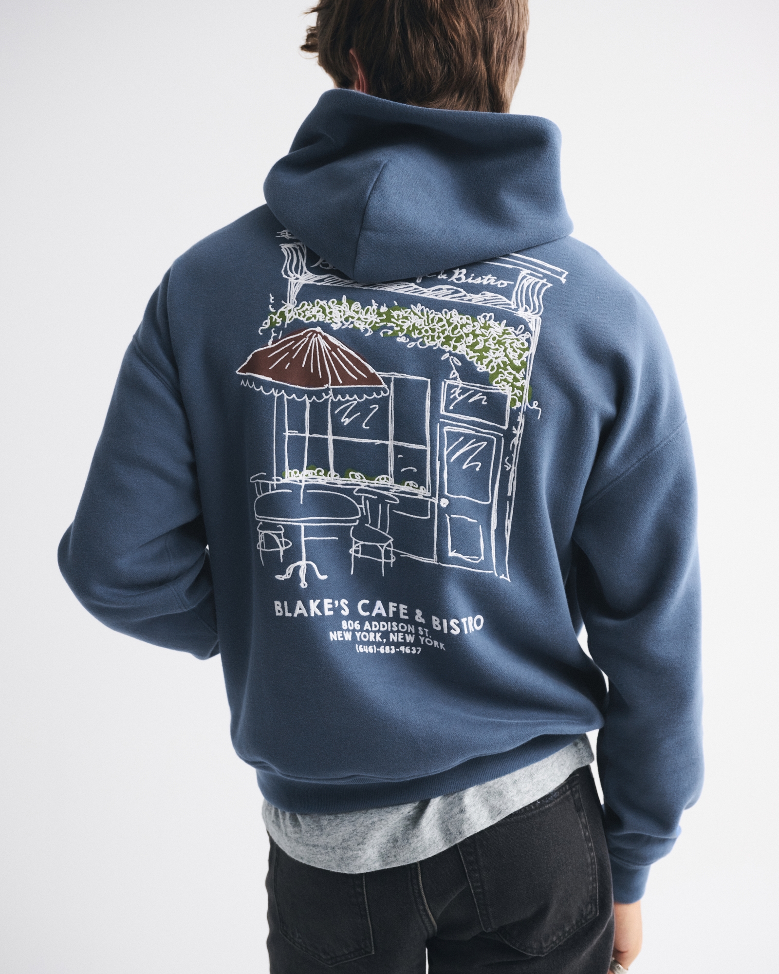 Cafe Graphic Popover Hoodie
