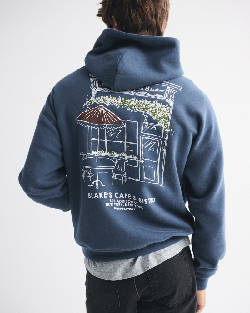 Cafe Graphic Popover Hoodie