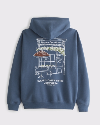 Men's Cafe Graphic Popover Hoodie | Men's Tops | Abercrombie.com