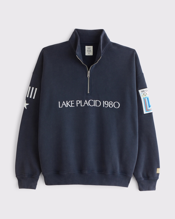 Olympics Half-Zip Sweatshirt, Dark Indigo view 1