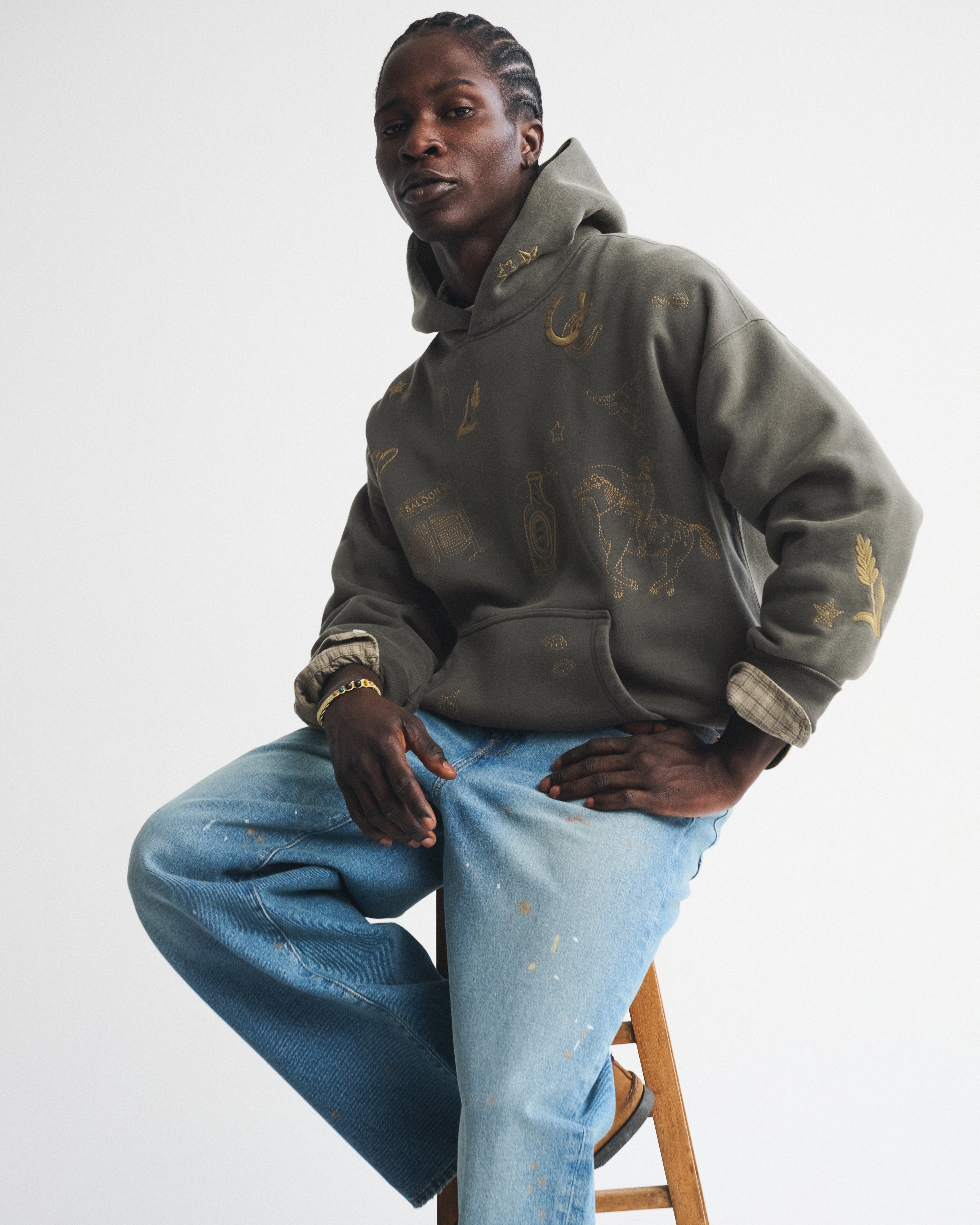 Abercrombie & Fitch Essential Popover Hoodie In Blue